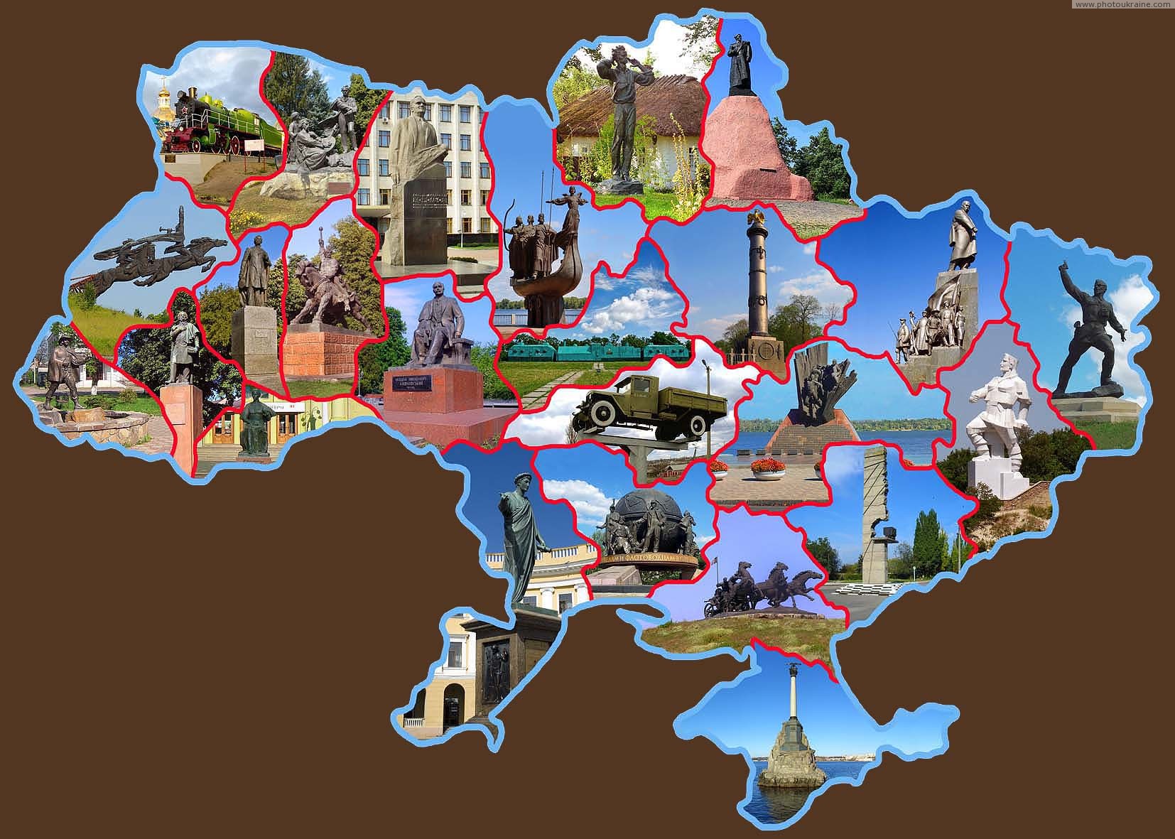 Monuments of the time of the Russian Empire and the Ukrainian SSR